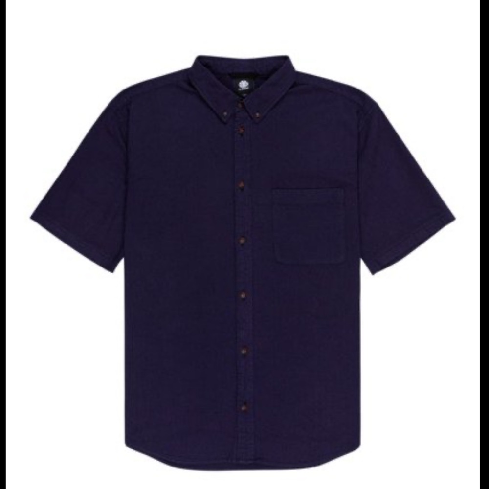 Element Blue with Red Pattern Short Sleeve Button Up